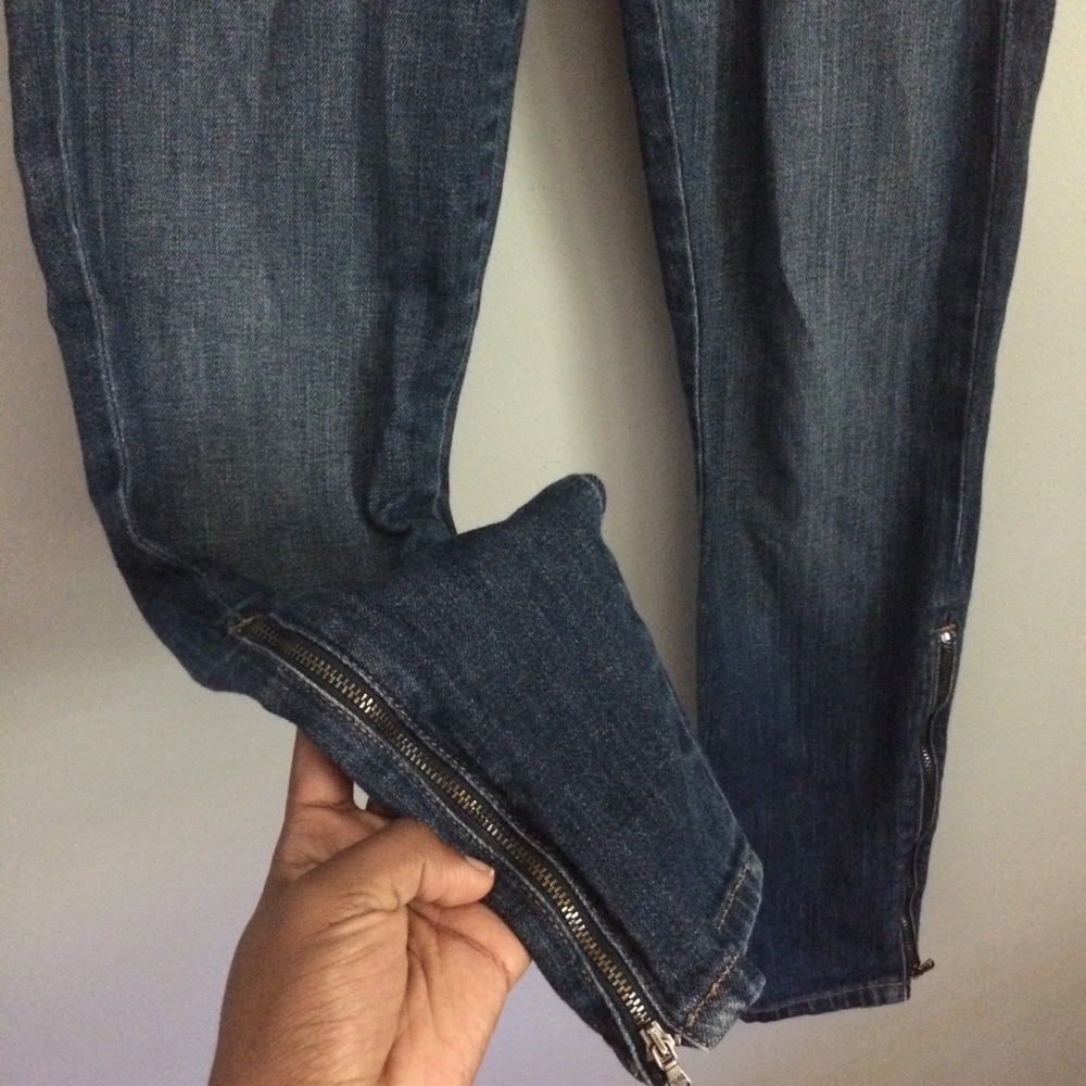 Y2K Gap 1969 Jeans Size 25/0 Always Skinny Zipper on Ankle Denim Festival Moto
